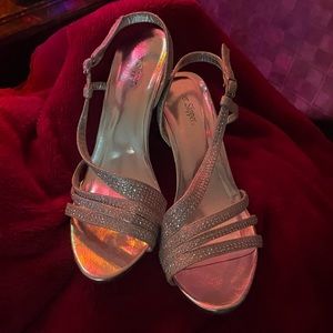 Silver Slipper Sz 11 Heels